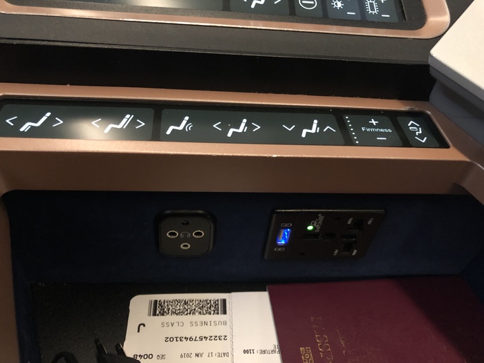 Malaysia Airlines Business Suite A350 review seat controls