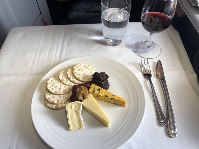 Malaysia Airlines Business Suite A350 review cheese board