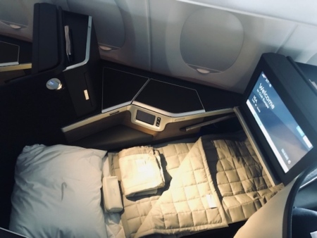 British Airways A350 Club Suite bed