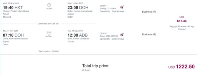 Qatar Airways Izmir deals