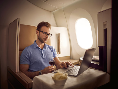 Etihad business class pr photo