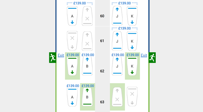 British Airways Seat Selection Fees