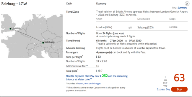 British Airways Flight Pass