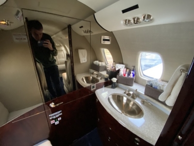 Hahn Air Cessna Citation bathroom