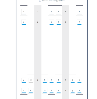 British Airways 787 seat plan