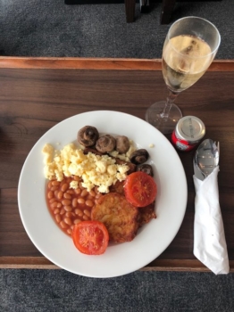 British Airways lounge breakfast