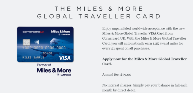 New Lufthansa Miles & More Global Traveller Visa card