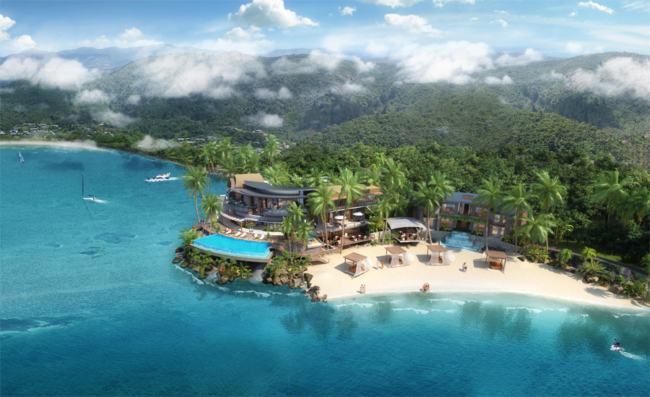 Mango House Seychelles LXR Hilton render