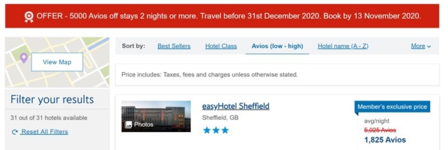 easyhotel sheffield pricing