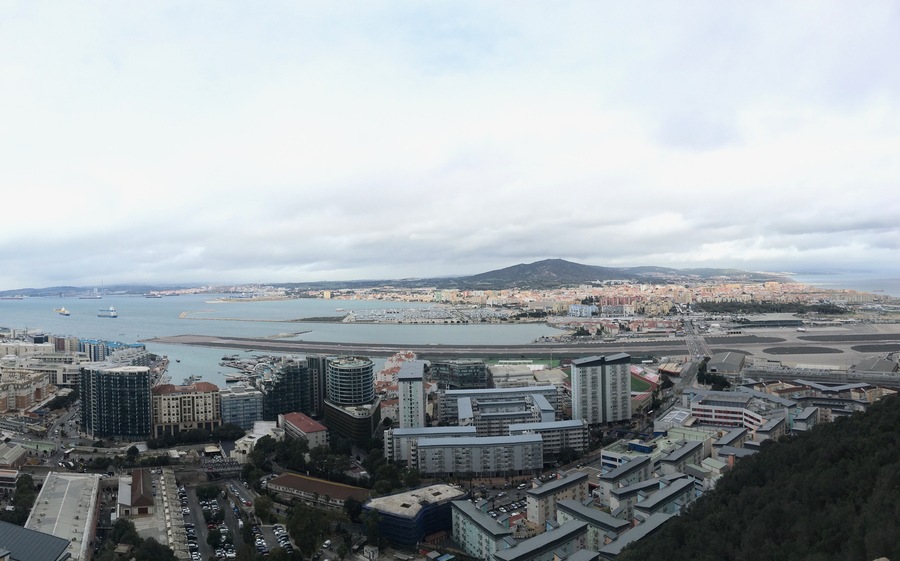 Airport from Moorish Castle Gibraltar