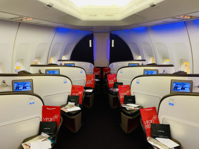 Virgin Atlantic 747 Upper Class cabin