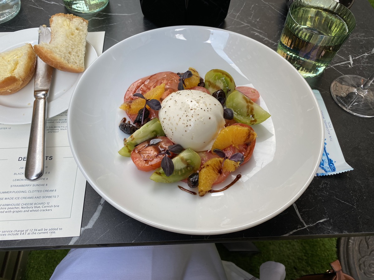 JW Marriott Grosvenor House forecourt burrata