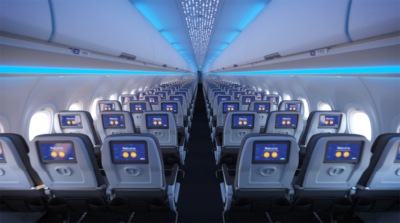 JetBlue transatlantic A321LR Core economy cabin