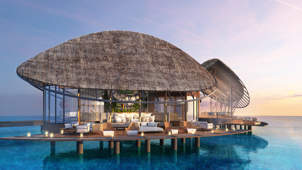 Hilton Maldives Amingiri champagne bar