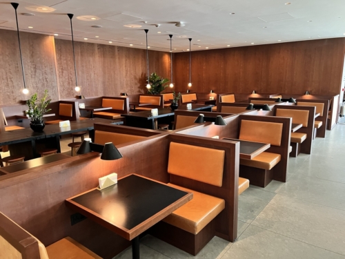 Cathay Pacific Business lounge Heathrow dining area