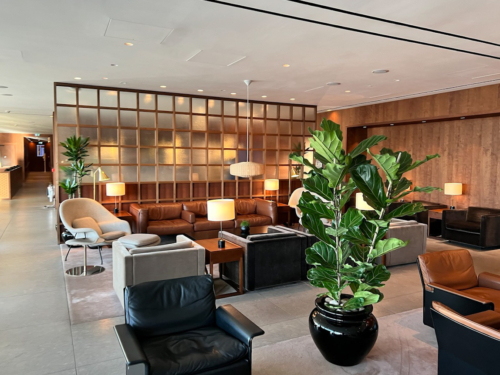 Cathay Pacific Business lounge Heathrow plants