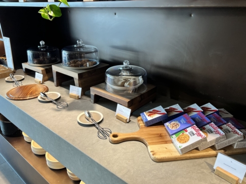 Cathay Pacific First lounge Heathrow pantry cereals