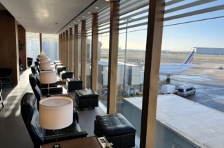 Cathay Pacific First lounge Heathrow window seats