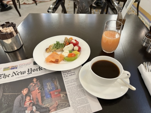 Park Hyatt Vienna breakfast