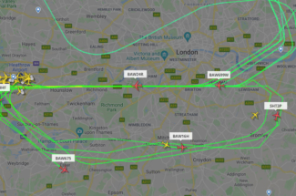 Heathrow go arounds storm eunice