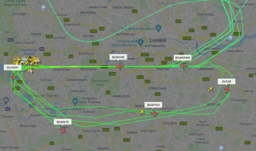 Chaos at Heathrow Airport as Storm Eunice rolls in