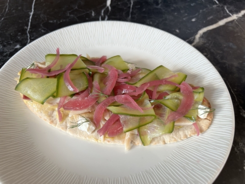 Westin London City mosaic trout flatbread