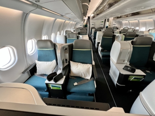 Aer Lingus A330 business class cabin