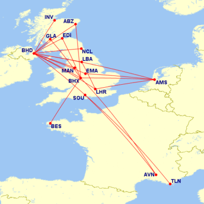 Flybe 2022 routes