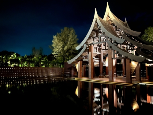 Phulay Bay Ritz Carlton Reserve pagoda night