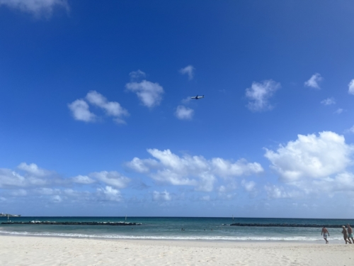 Sandals Royal Barbados beach plane