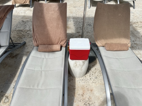 Sandals Royal Barbados lounger coolbox