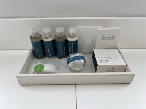 Sandals Royal Barbados toiletries