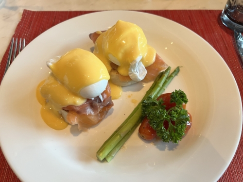 St Regis Bangkok breakfast eggs royale