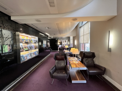 Eurostar Business Premier lounge St Pancras armchairs
