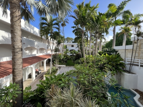 The House Barbados courtyard