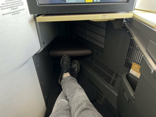 Etihad A350 business studio leg room