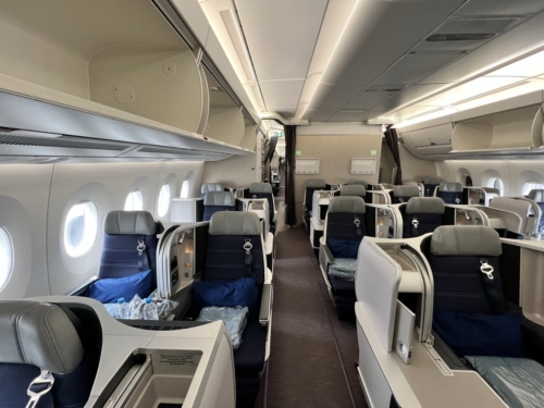 Malaysia Airlines A350 business class cabin