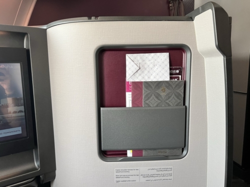 Qatar Airways 787-9 literature pocket