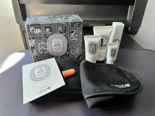 Qatar Airways Diptyque amenity kit