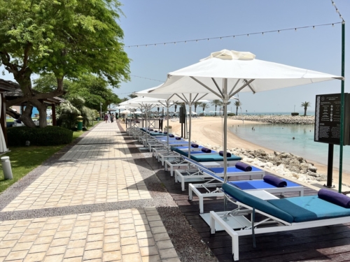 Sheraton Grand Doha beach loungers