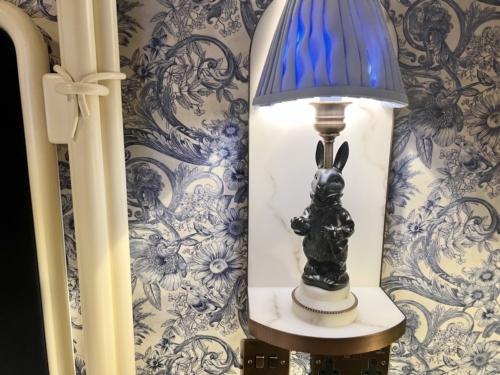 Randolph Hotel Oxford white rabbit light