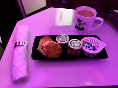 Virgin Atlantic 787 Upper Class cream tea