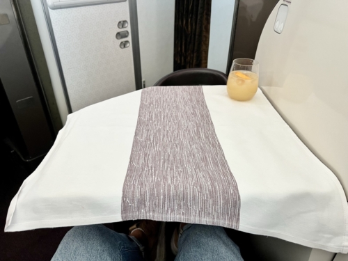 Virgin Atlantic 787 Upper Class tray table