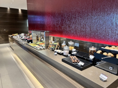 Air Canada Maple Leaf Lounge Heathrow buffet