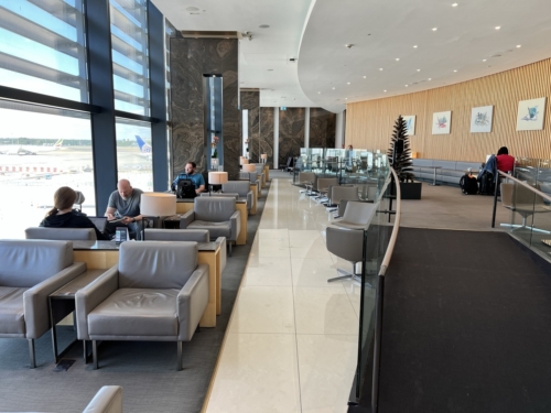 Air Canada Maple Leaf Lounge Heathrow seating