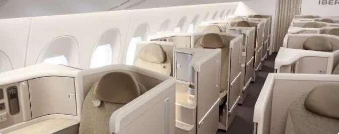 Iberia's new business class seat with a door is flying