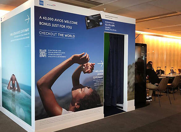 British Airways American Express photo booth