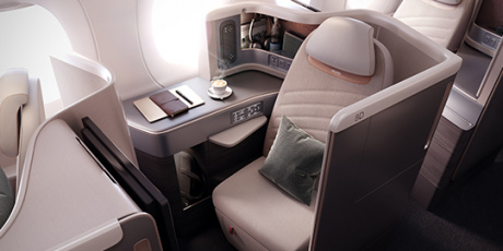 New Iberia A350-900 Recaro business class seat