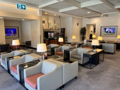 Singapore Airlines SilverKris lounge Heathrow T2 seating