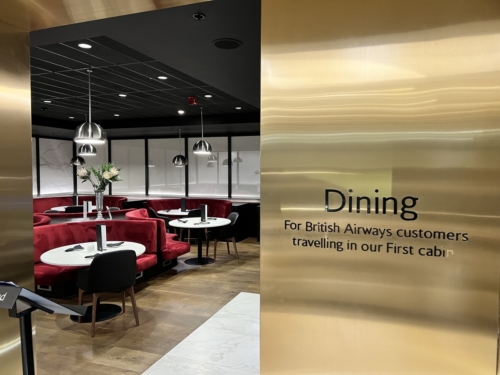 British Airways BA Lounge Johannesburg Concorde dining room 2